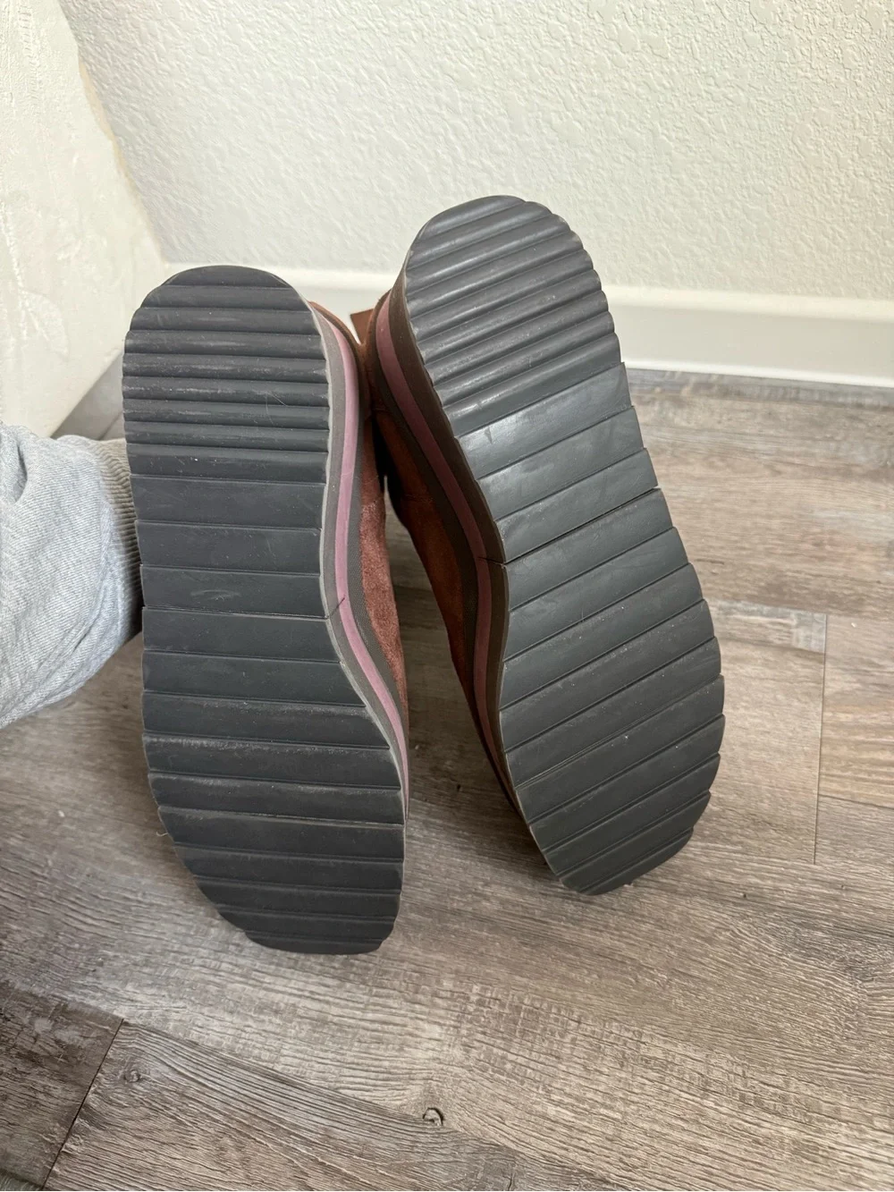 Naked Feet GUILD CACAO brown PLATFORM CHELSEA BOOTS size 11